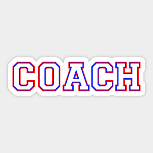 Coach in Red, White and Blue Sticker